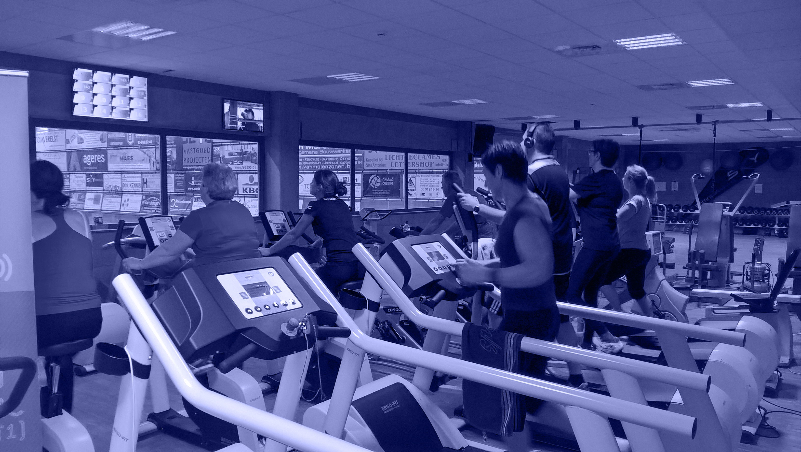 Sporters in de cardiozone van Private Fitness Amigos